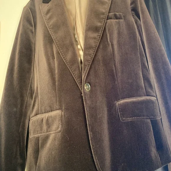 J. Crew Women’s Brown Velvet Blazer small - Picture 3 of 8